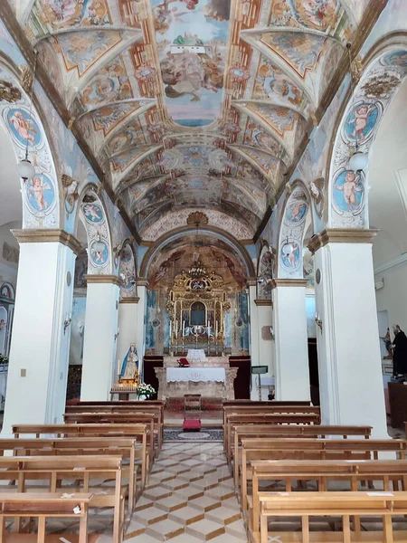 Oratino Molise Italy July 2022 Interior Eighteenth Century Church Santa — Stok fotoğraf