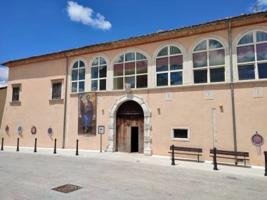 Oratino, Molise, Italy - July 13, 2022: 15th century palace of the Giordano family, Dukes of Oratino