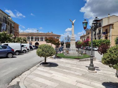 Oratino, Molise, Italy - July 13, 2022: View of the village from Piazza Giordano