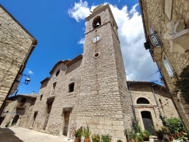 Oratino, Molise, Italy - July 13, 2022: Church of Santa Maria Assunta in Cielo, dating back to the 13th century