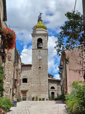 Oratino, Molise, Italy - July 13, 2022: Church of Santa Maria Assunta in Cielo, dating back to the 13th century