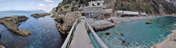 Capri Campania Italy March 2022 Panoramic Photo Baths Tiberius Palazzo — ストック写真