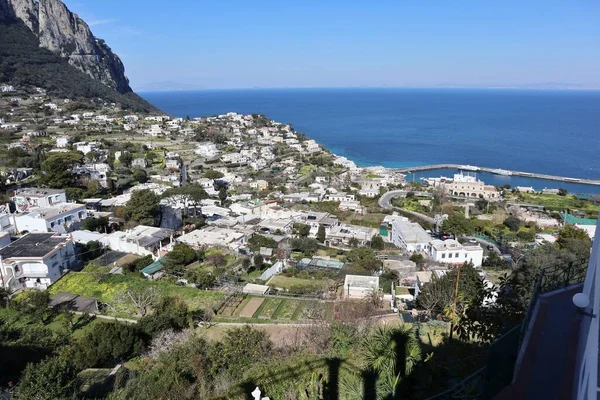 Capri, Campania, Italy - March 11, 2022: Panorama from the viewpoint of Piazza Diaz