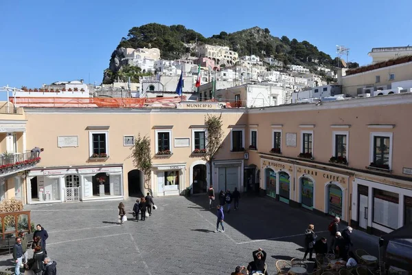 Capri Campania Italy March 2022 Town Hall Building Overlooking Piazza — ストック写真