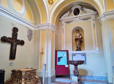 Vietri sul Mare, Campania, Italy - September 7, 2021: Interior of the seventeenth-century Cathedral of San Giovanni Battista