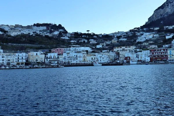 Capri Kampánie Itálie Března 2022 Záblesk Přístavu Marina Grande Při — Stock fotografie