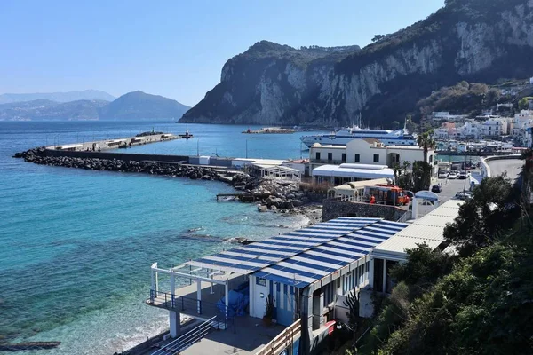 Capri Campania Itália Março 2022 Vista Porto Marina Grande — Fotografia de Stock