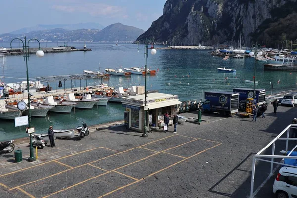 Capri Campania Italia Marzo 2022 Vista Del Puerto Desde Marina — Foto de Stock