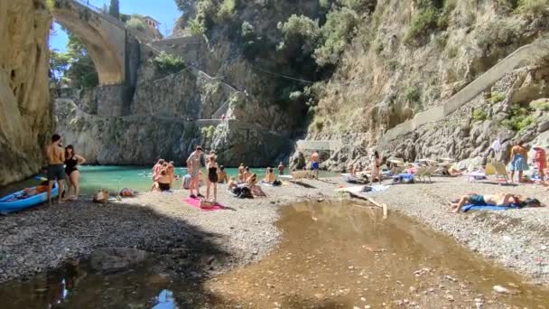 Furore Campania Italy September 2022 Overview Fjord Bed Torrente Schiato — Video