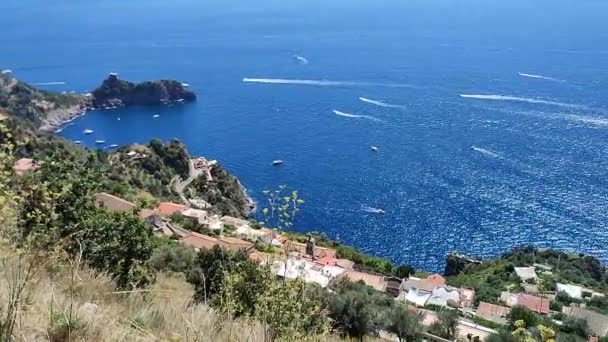 Furore Campania Italy September 2022 Overview Amalfi Coast Coastal Road — Vídeo de Stock