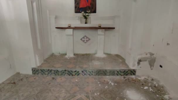 Furore Kampania Włochy Września 2022 Wnętrze Kaplicy Pod Wezwaniem Katarzyny — Wideo stockowe
