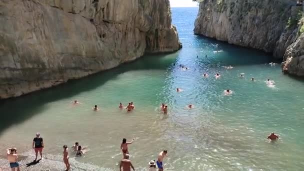 Furore Campania Italy September 2022 Overview Fiordo Furore Beach Access — Vídeos de Stock