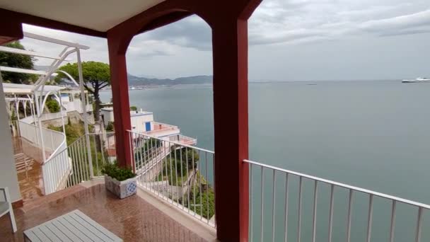 Vietri Sul Mare Kampánie Itálie Září 2022 Panoramatický Výhled Pobřeží — Stock video