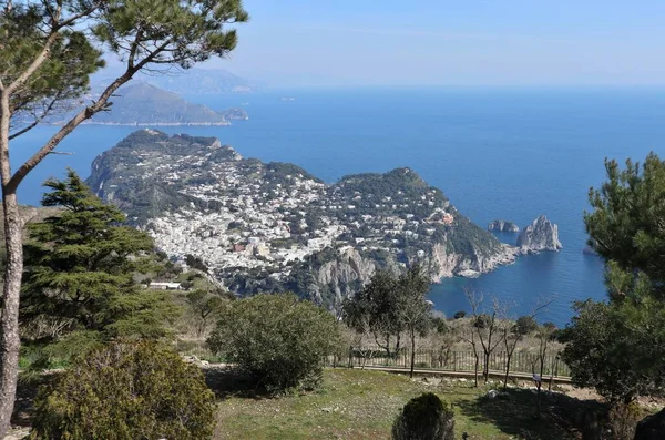 Anacapri Campania Italy March 2022 Panoramic View Mount Tiberio View — стокове фото