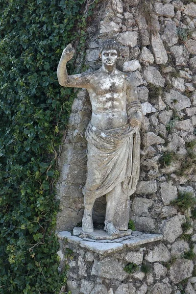 Anacapri Campania Italy March 2022 Statue Viewpoint Terrace Monte Solaro — Stock Photo, Image