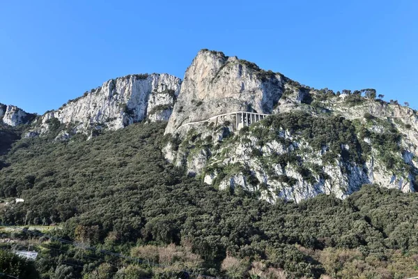 Anacapri Campania Marzo 2022 Veduta Panoramica Del Monte Solaro Palazzo — Foto Stock