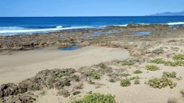 Palinuro, Campania, İtalya - 18 Eylül 2022: Le Saline plajının genel görünümü