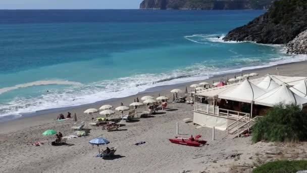 Camerota Campania Italia Septembrie 2022 Privire Ansamblu Asupra Plajei Mingardo — Videoclip de stoc