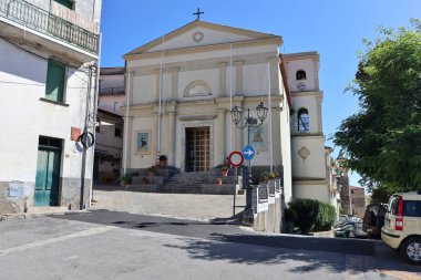 Camerota, Campania, İtalya - 18 Eylül 2022: 16. yüzyıldan kalma Santa Maria delle Grazie Kilisesi