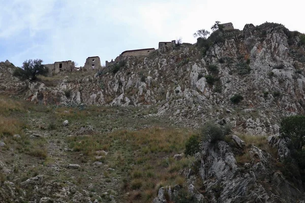 San Severino Campania Itália Setembro 2022 Ruínas Aldeia Medieval Abandonada — Fotografia de Stock