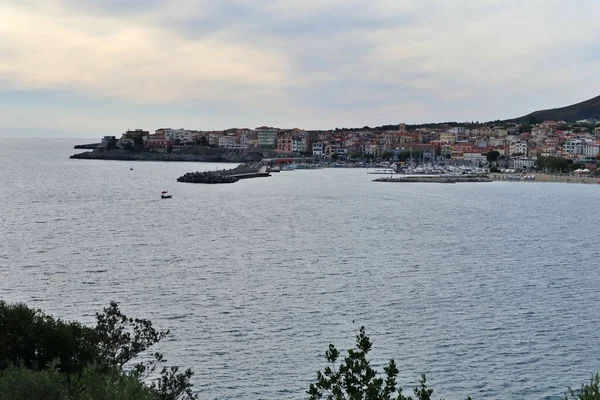 Camerota Campania Italia Septiembre 2022 Panorama Bahía Lentiscelle Desde Torre —  Fotos de Stock