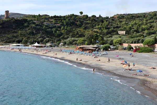Marina Camerota Campania Italia Septiembre 2022 Vista Playa Lentiscelle — Foto de Stock