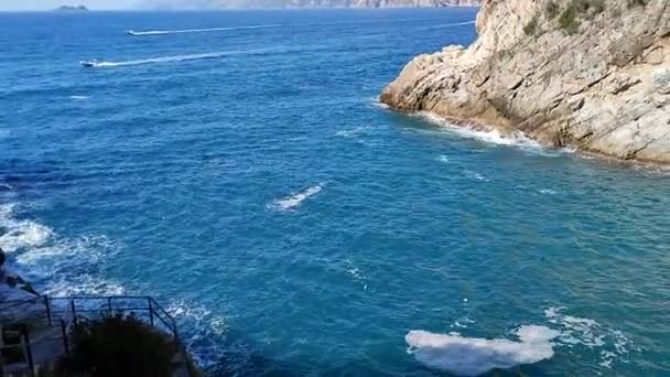 Praiano Campanie Italie Octobre 2022 Vue Ensemble Côte Depuis Petite — Video