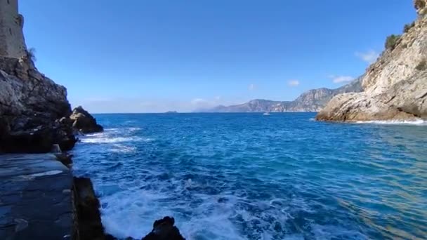Praiano Kampanien Italien Oktober 2022 Überblick Über Die Küste Von — Stockvideo