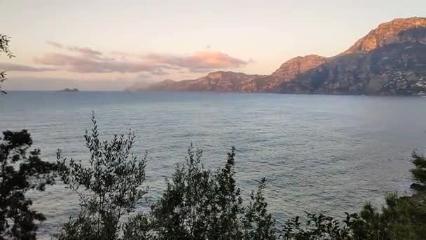 Praiano Campanie Italie Octobre 2022 Vue Ensemble Côte Depuis Escalier — Video