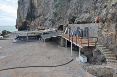 Conca dei Marini, Campania, İtalya - 1 Ekim 2022: Lido Capo di Conca Sonbaharda