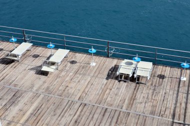 Conca dei Marini, Campania, İtalya - 1 Ekim 2022: Lido Capo di Conca Sonbaharda