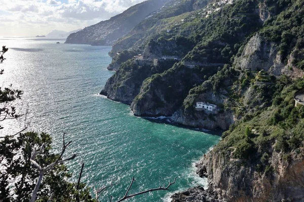 Conca Dei Marini Campania Itália Outubro 2022 Seção Costa Amalfitana — Fotografia de Stock