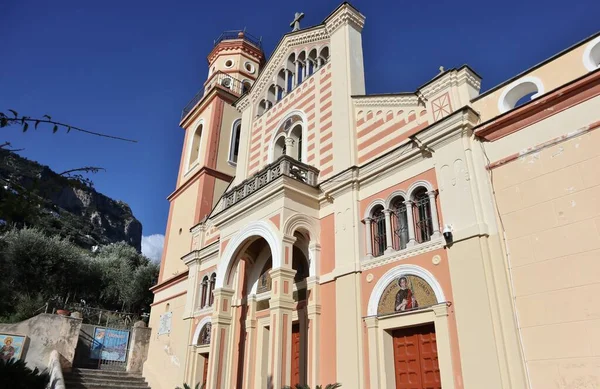 Conca Dei Marini Campania Italia Ottobre 2022 Chiesa San Pancrazio — Foto Stock