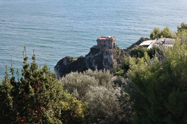 Conca Dei Marini Campania Italy October 2022 Saracen Tower Capo — Stock Photo, Image