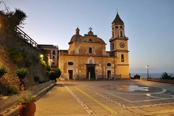 Praiano Campania Talya Ekim 2022 Yüzyıl San Gennaro Kilisesi Vettica — Stok fotoğraf