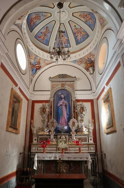 Praiano Campania Italia Octubre 2022 Interior Iglesia San Genaro Del —  Fotos de Stock