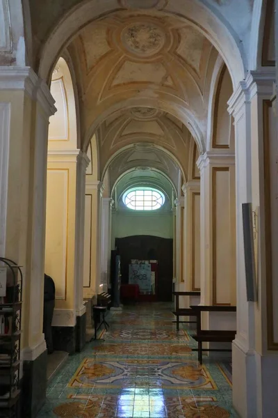 Praiano Campania Ιταλία Οκτωβρίου 2022 Εσωτερικό Του 16Ου Αιώνα Εκκλησία — Φωτογραφία Αρχείου
