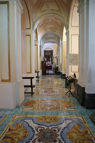 Praiano Campania Italy October 2022 Interior 16Th Century Church San — стоковое фото