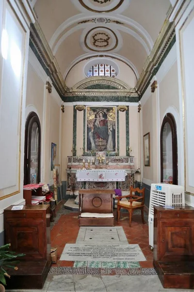 Praiano Campania Italia Octubre 2022 Interior Iglesia San Luca Evangelista — Foto de Stock