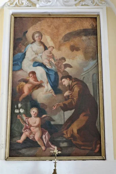 Praiano Campania Itália Outubro 2022 Interior Igreja San Luca Evangelista — Fotografia de Stock