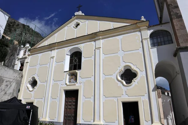 Praiano Kampania Włochy Października 2022 Xvi Wieczny Kościół San Luca — Zdjęcie stockowe