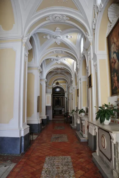 Praiano Campania Italia Octubre 2022 Interior Iglesia San Luca Evangelista — Foto de Stock