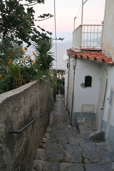 Praiano Campania Italy October 2022 Glimpse Alleys Old Town Early — Stock Photo, Image
