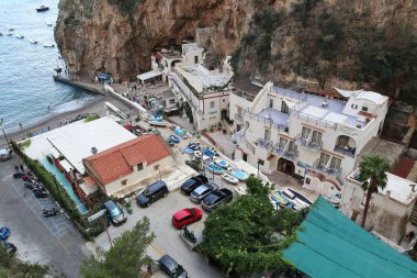 Praiano, Campania, İtalya - 1 Ekim 2022: Marina di Praia