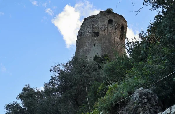 Praiano Campania Italia Octombrie 2022 Turnul Asciola Din Secolul Xiii — Fotografie, imagine de stoc