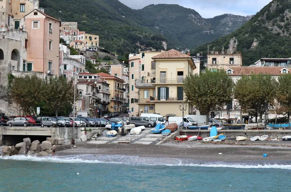 Minori Campania Italië Oktober 2022 Panorama Van Het Dorp Vanaf — Stockfoto