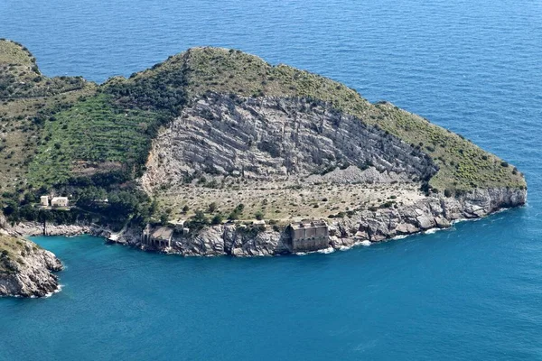 Massa Lubrense Campanie Italie Mars 2022 Baie Ieranto Depuis Sommet — Photo