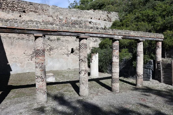 Pompeji Kampanien Italien Oktober 2021 Utanför Villa Mysteries Ett Romerskt — Stockfoto