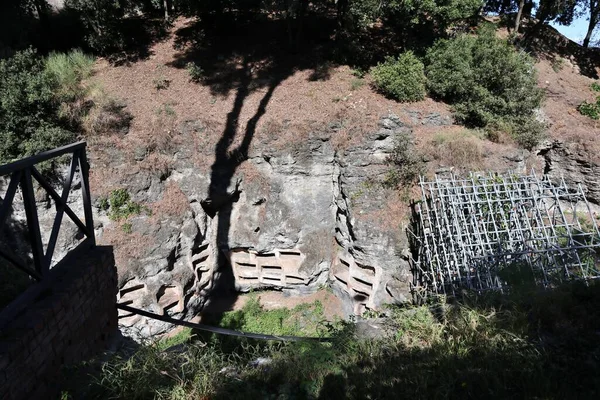 Pompeii Campania Italy Жовтня 2021 Glimpse Pompeii Archaeological Park Viale — стокове фото