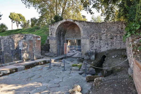 Pompeia Campania Itália Outubro 2021 Vislumbre Parque Arqueológico Pompeia Stabiana — Fotografia de Stock